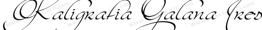 Kaligrafia Galana Tres字体转换